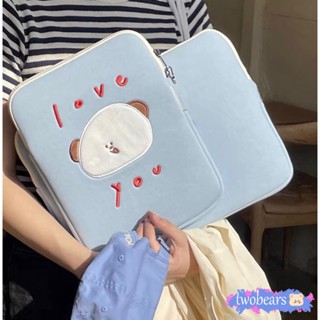 🌈พร้อมส่ง เคสใส่แล็ปท็อป ลายหมี กระเป๋าแล็ปท็อป 11/10" ซองใส่แท็บเล็ต แฟชั่นสไตล์เกาหลี สำหรับ 11 10.5 10.2 นิ้ว