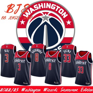 【BJS �� เสื้อเชิ้ต Washington Wizards Statement Edition เบอร์ 2022/23 ลูกบาสเก็ตบอล 33Kyle Kuzma