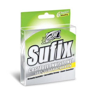 สายเอ็น Sufix castable invisi line  flurocabon 100% 100M - สายเอ็นตกปลา (เอ็นหนา เหนียวพิเศษ)