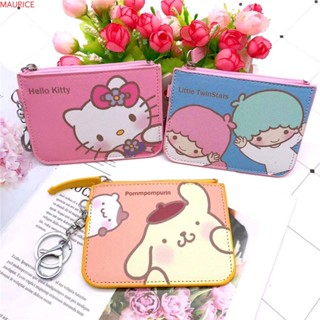 Maurice กระเป๋าใส่บัตร หนัง PU ลายการ์ตูนแมว KT Cinnamoroll อเนกประสงค์ สําหรับผู้หญิง