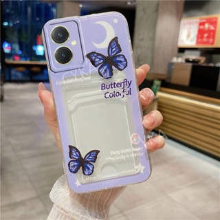 เคสโทรศัพท์มือถือ ซิลิโคน TPU ใส ลายดอกทิวลิป ผีเสื้อ พร้อมกระเป๋าใส่บัตร แฟชั่น สําหรับ Tecno POVA5 POVA 4 Pro POVA4 Neo 2 3 POVA 4 Pro