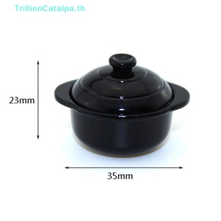 Trillioncatalpa หม้อซุปจิ๋ว 1:12 สําหรับตกแต่งบ้านตุ๊กตา diy TH