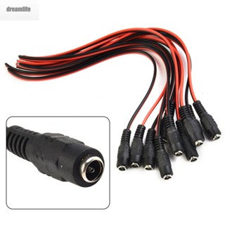 【DREAMLIFE】Practical 10pcs 5.5x2.1mm Male/Female Socket 28cm DC12V 60W Connector Cables