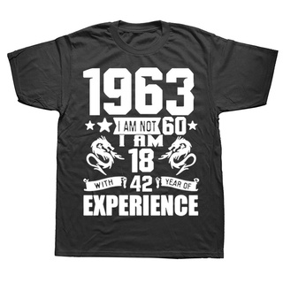 ดีมาก เสื้อยืด พิมพ์ลาย Made In 1963 Birthday Joke สําหรับผู้ชาย 60 ปี 2023