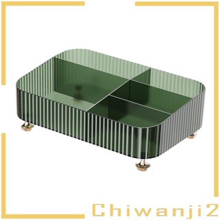 [Chiwanji2] กล่องจัดเก็บเครื่องสําอาง แบบตั้งโต๊ะ พร้อมช่องใส่อุปกรณ์แต่งหน้า