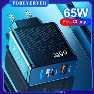 65w Usb Charger Qc3.0 โทรศัพท์มือถืออะแดปเตอร์ชาร์จสำหรับ Iphone Huawei Xiaomi Samsung 30w Qc3.0 Quick Charger Adapter Type C Fast Charging fore