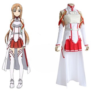 ชุดคอสเพลย์อนิเมะ Yuuki Asuna SAO Asuna เหมาะกับวันฮาโลวีน สําหรับผู้หญิง