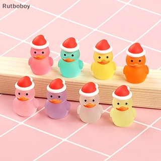 [Rut] ตุ๊กตาเป็ดเรซิ่นเรืองแสง ขนาดเล็ก สําหรับตกแต่งสมุดภาพ บ้านตุ๊กตา DIY COD