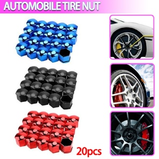 20Pcs 19/21mm Car Hub Screw Cover Wheel Nut Caps Bolt Rims Nuts + Remover