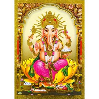 โปสเตอร์พระพิฆเนศ พิมพ์ซ้ํา Hindu God Picture with Den F