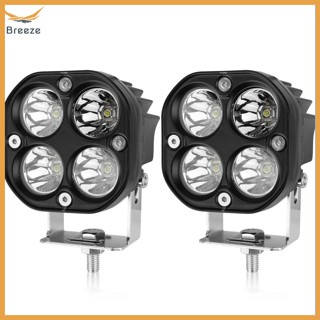 Breeze ไฟตัดหมอก Led 40w 6000k Ip67 3 นิ้ว กันน้ํา สําหรับรถบรรทุก Suv Atv 2 ชิ้น