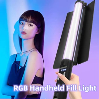 Rgb มือถือ Led เติมแสงโคมไฟโดยใช้มือสําหรับการถ่ายภาพวิดีโอเติมแสงสตูดิโอไฟหรี่แสงได้ไฟฉายเซลฟี่