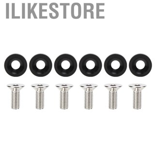 Ilikestore M8 Black Gasket Fender Bumper Washer  6Pcs Universal Spacers Car Motorcycle Modified Front Rear Decora