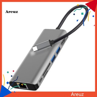 Are 7 in 1 ฮับ Type-c เป็น HDMI USB 30 RJ45 PD TF การ์ดชาร์จเร็ว