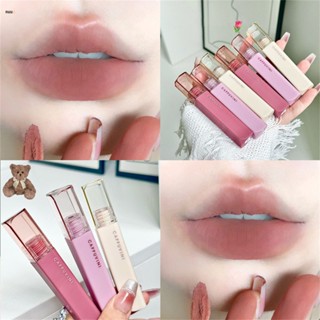 Cappuvini Art Mist Lip Mud Summer Lip Glaze Matte Velvet Matte Student Parity White ลิปสติก nuuo