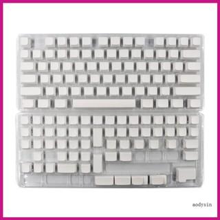 Aod ปุ่มกดคีย์บอร์ด PBT 134 คีย์ สีขาว สําหรับคีย์บอร์ด Mechanical