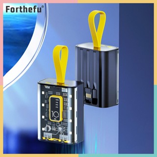 ★ Forthefu ★  พาวเวอร์แบงค์ฉุกเฉิน 10000mAh พร้อมไฟ LED ไร้สาย ชาร์จโทรศัพท์