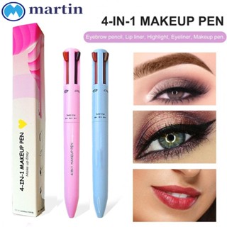 Martin 4 In 1 ปากกาอายไลเนอร์ ไฮไลท์ เนื้อแมตต์ กันน้ํา กลิตเตอร์ 4 In 1 สําหรับผู้หญิง