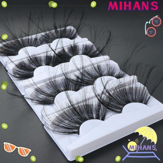 MIH ขนตาปลอม แฮนด์เมด ขนมิงค์ 3D ยาวมาก 100% 70 มม. 1 คู่