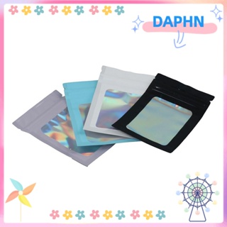 Daphs ถุงบรรจุภัณฑ์ แบบใส โฮโลแกรม 2 ขนาด กันกลิ่น 4 สี 100 ชิ้น