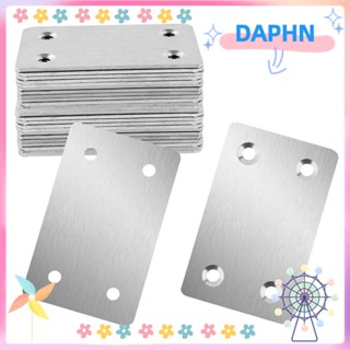 DAPHS แบร็คเก็ตยึดมุมโต๊ะ สเตนเลส สีเงิน สําหรับซ่อมแซมไม้ 1.5 มม. 0.06 นิ้ว 20 ชิ้น