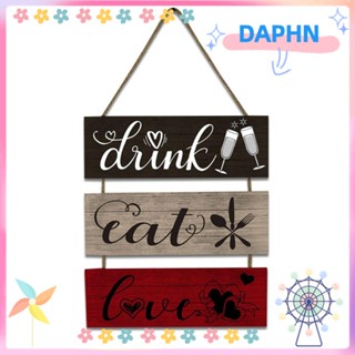 DAPHS บ้านฟาร์ม ขนาด 13.8 X 11.8 นิ้ว สําหรับแขวนตกแต่งผนัง แผ่นป้ายไม้ รูปเครื่องดื่ม หัวใจ สําหรับตกแต่งผนัง คาเฟ่