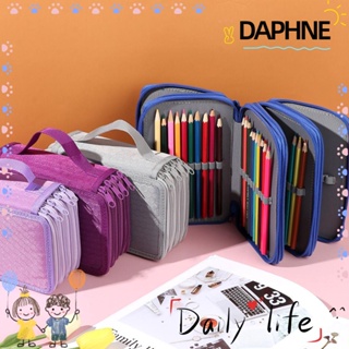 DAPHNE กระเป๋าดินสอ ผ้าไนล่อน แบบสองชั้น มีซิป 72 ช่อง สําหรับนักเรียน