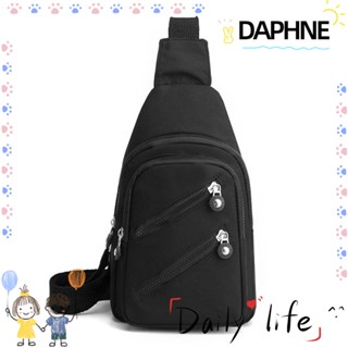 Daphne กระเป๋าคาดอก ผ้าไนล่อน น้ําหนักเบา สีพื้น แฟชั่นสําหรับผู้หญิง