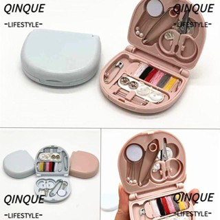 QINJUE Travel Mini Sewing Kit Home Living Needle Threads Box Storage Bags Portable Professional DIY Tool Thimble Buttons Useful Organizer/Multicolor