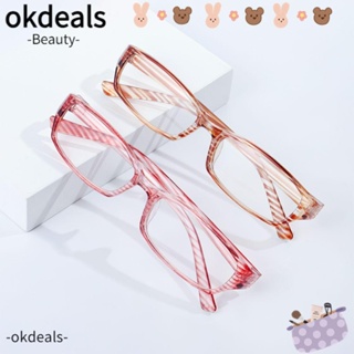 OKDEALS แว่นตาอ่านหนังสือแฟชั่น กรอบไม้ น้ําหนักเบา แบบพกพา สไตล์วินเทจ