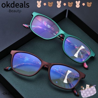 OKDEALS แว่นตาอ่านหนังสือ แบบสปริง ป้องกันแสงสีฟ้า สําหรับคอมพิวเตอร์