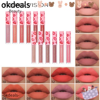 OKDEALS ลิปสติก เนื้อแมตต์ ติดทนนาน 24 ชั่วโมง