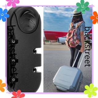 Backstreet 2 ชิ้น TSA Customs Lock แบบพกพาทนฝนและแดดกระเป๋าเดินทางป้องกันความปลอดภัยรหัสล็อคอย่างปลอดภัย