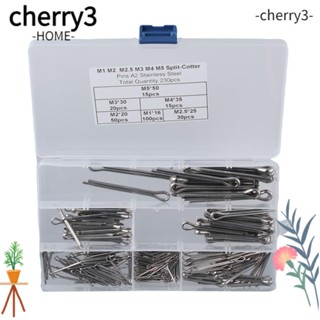 Cherry3 คลิปหนีบกุญแจรถยนต์ 6 ขนาด 230 ชิ้น