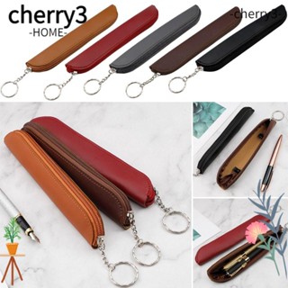 Cherry3 กระเป๋าดินสอ หนัง PU แบบพกพา สไตล์มินิมอล