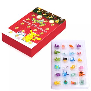 Permanenty 24 PCS Pokemon Christmas 2023 Advent Calendar Box Figure Toys Pikachu Anime Character Blind Box Children Toy Pokemon Gifts Box