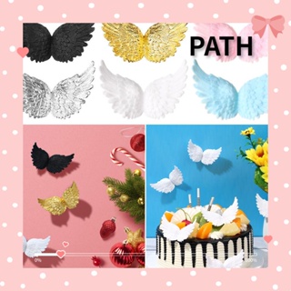 Path 12 ชิ้น พลาสติก ปีกนางฟ้า แฟชั่น สุขสันต์วันเกิด เครื่องแต่งกาย กระเป๋าเป้สะพายหลัง ตกแต่งเค้ก