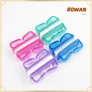 ROWANS แปรงพลาสติก แบบพกพา 4 สี สําหรับทําความสะอาดเล็บ 4 ชิ้น