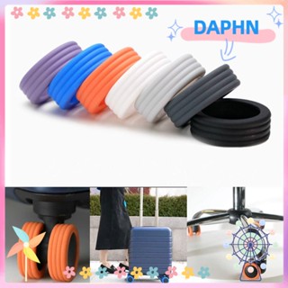 Daphs ปลอกหุ้มล้อกระเป๋าเดินทาง แบบซิลิโคน ลดเสียงรบกวน 8 ชิ้น ต่อชุด