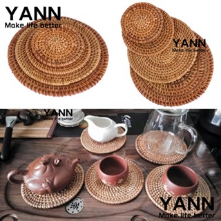 yann placemats ที่รองแก้วแฮนด์เมดทรงกลมฉนวนกันความร้อน