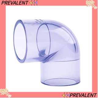 Preva ข้อต่อท่อ PVC แบบใส UPVC มุมขวา 90 องศา 1 1/2 นิ้ว สีฟ้า