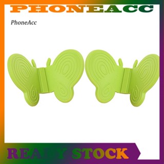 Phoneacc คลิปหนีบซิลิโคน รูปผีเสื้อ ป้องกันน้ําร้อนลวก สําหรับหนีบจาน 2 ชิ้น