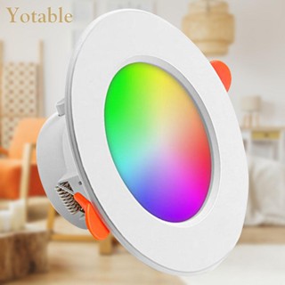 [Yotable.th] โคมไฟดาวน์ไลท์ LED 10W บลูทูธ หรี่แสงได้ 85-265V