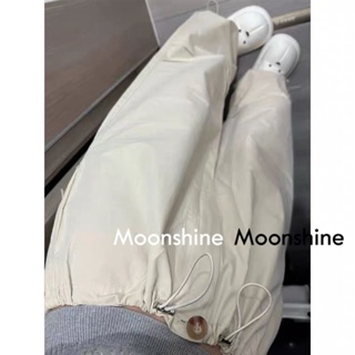 Moon  กางเกงขายาว คาร์โก้ กางเกง เชือกอเมริกันคลาสิค Cargo pants 2023 NEW 072630 fashion Stylish Trendy ทันสมัย A20M07B 36Z230909