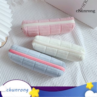 Chunrong กระเป๋าดินสอ ผ้าสําลี อเนกประสงค์ สีสดใส สําหรับใส่เครื่องเขียน