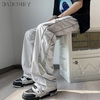 DaDuHey🔥 Summer High Waist Straight All-Matching Casual Pants Jogger Pants Mens 2023 New American-Style Retro High Street Ins Fashionable Loose Sweatpants