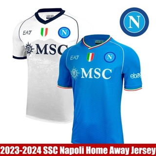 เสื้อยืดแขนสั้น ลายทีมชาติฟุตบอล Napoli HQ7 2023-2024 SSC ชุดเหย้า พลัสไซซ์ QH7