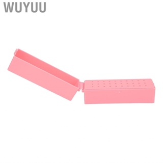 Wuyuu Nail Drill Bits Stand Dustproof Acrylic Cover Manicure Tools Lightweight 30 Holes Polishing Organizer for Artist