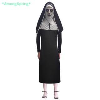 Amongspring&gt; หน้ากากคอสเพลย์ The Horror Scary Nun Valak สําหรับผู้ชาย ผู้หญิง