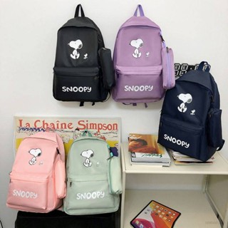 Good Snoopy กระเป๋าเป้สะพายหลัง อเนกประสงค์ กันน้ํา พิมพ์ลายการ์ตูนสนูปปี้ จุของได้เยอะ สําหรับผู้หญิง นักเรียน